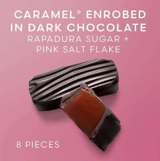 Petit Cadeau of Caramel° Enrobed in Dark Chocolate